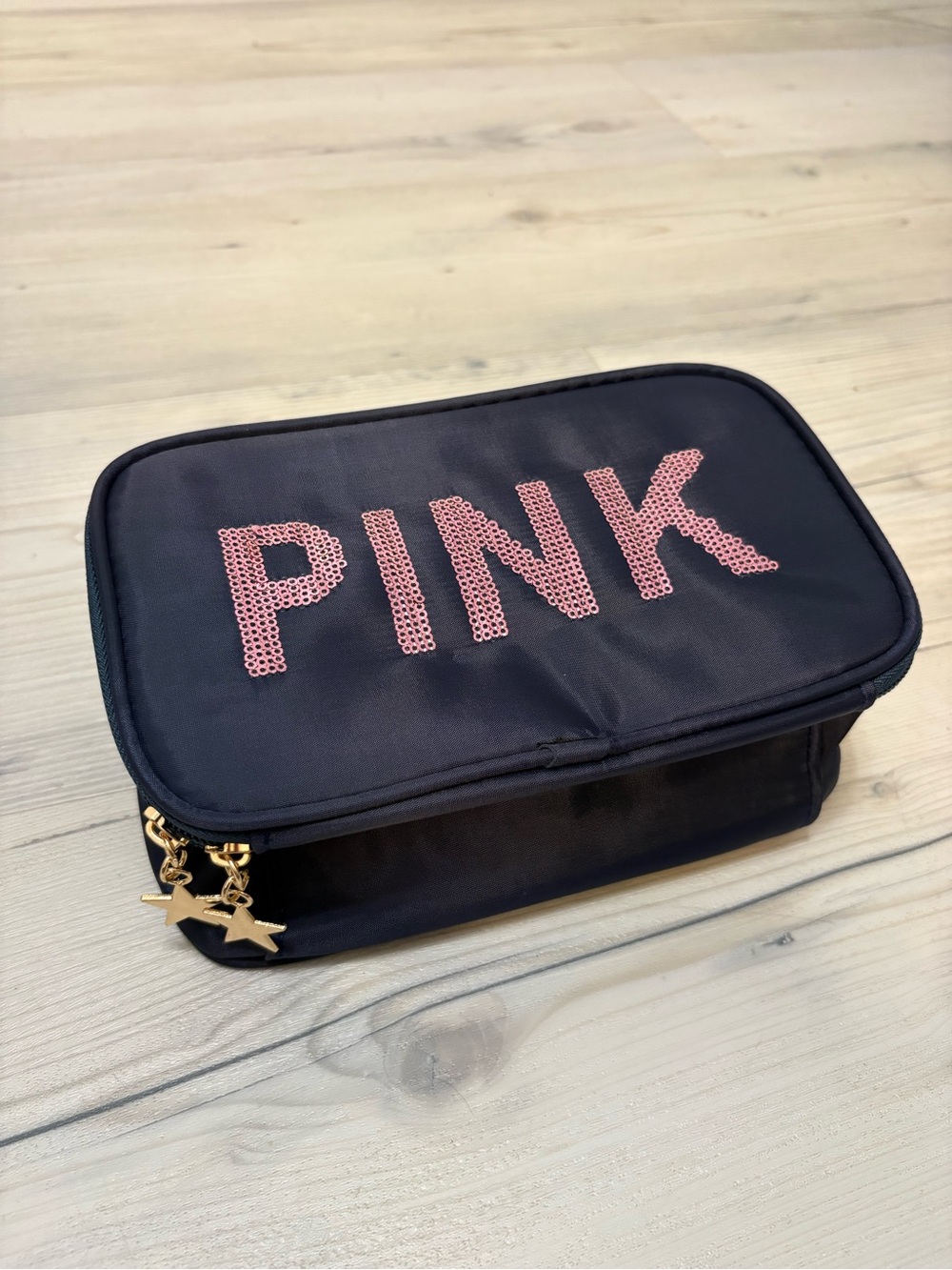 Portable Sequined Pink Series Cosmetic Bag Victorias Secret